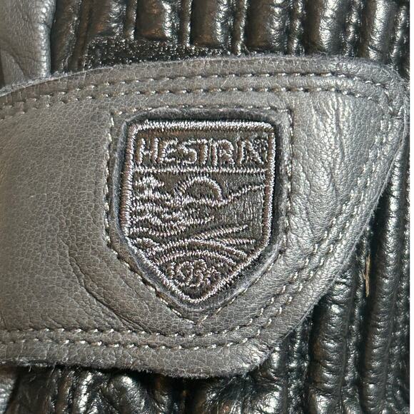Hestra Black Cowhide Leather Ski/Snowboard Gloves Size 6 - Picture 3 of 6